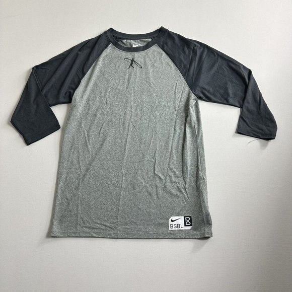 The Nike Tee Men Small Athletic Cut Swingman 3/4 Sleeve Baseball Dri Fit T Shirt - Picture 1 of 7